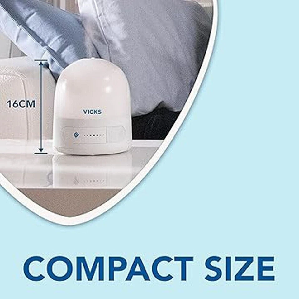 Vicks Personal Cool Mist Ultrasonic Humidifier Easy to Use Quiet VUL510E1 - Image 3 of 4