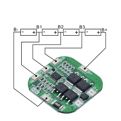 4S 14.8V / 16.8V 20A peak li-ion BMS PCM battery protection board