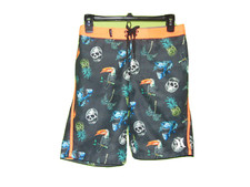 Hurley Board Shorts Boys 14 Skull Tropical Swim Trunks NWT