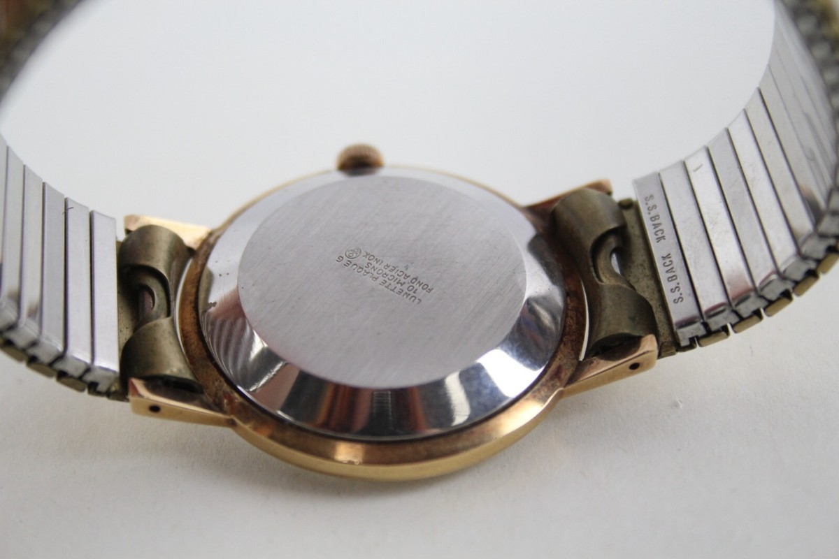 VINTAGE ORIS 'SUPER' 17 JEWELS GOLD TONE 10 MICRON MECHANICAL WATCH