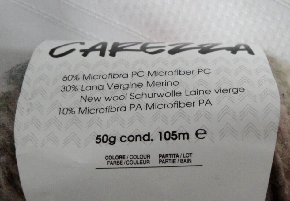 Hilo Mondial~CAREZZA~#898 60% Microfibra PC, 30% Lana Virgen-50g ~ Estilo Mohair Foto 4 de 4