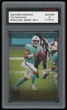 TUA TAGOVAILOA 2020 PANINI CHRONICLES FOOTBALL BRONZE 1ST GRADED 10 ROOKIE CARD