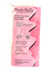 1 PAIR PEDA BELLA WOMEN'S SIZE 6-10 NO SHOW SHEER NON-SKID CUSHIONED FOOT TUBES