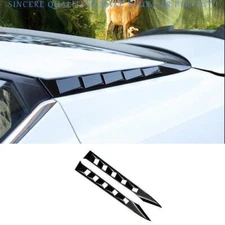 2*For Nissan Sentra Sylphy 2020-2024 Black Rear Window Louver Shutter Strip Trim