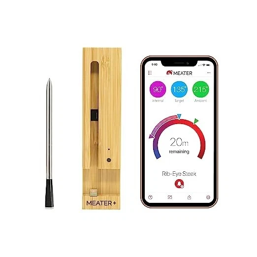 Wireless Bluetooth Smart Meat Thermometer 165ft range for BBQ grilling cooking