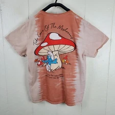 The Smurfs Shirt Mens Extra Large Multicolored Tie Dye Crew Neck Short Sleeve