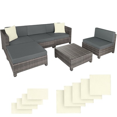 Poly Rattan Aluminium Sitzgruppe Sofa Garten Lounge ...
