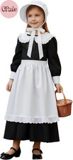 Pilgrim Costume for Girls Pioneer Colonial Dress Girls Prairie Costume for Hallo