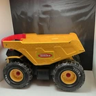 2006 Hasbro TONKA Mighty Big Yellow Dump Truck Steel Bed 19” Red Plastic Handle