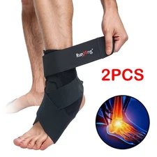 Ankle Brace Support Compression Sleeve Foot Tendon Plantar Fasciitis Pain Relief