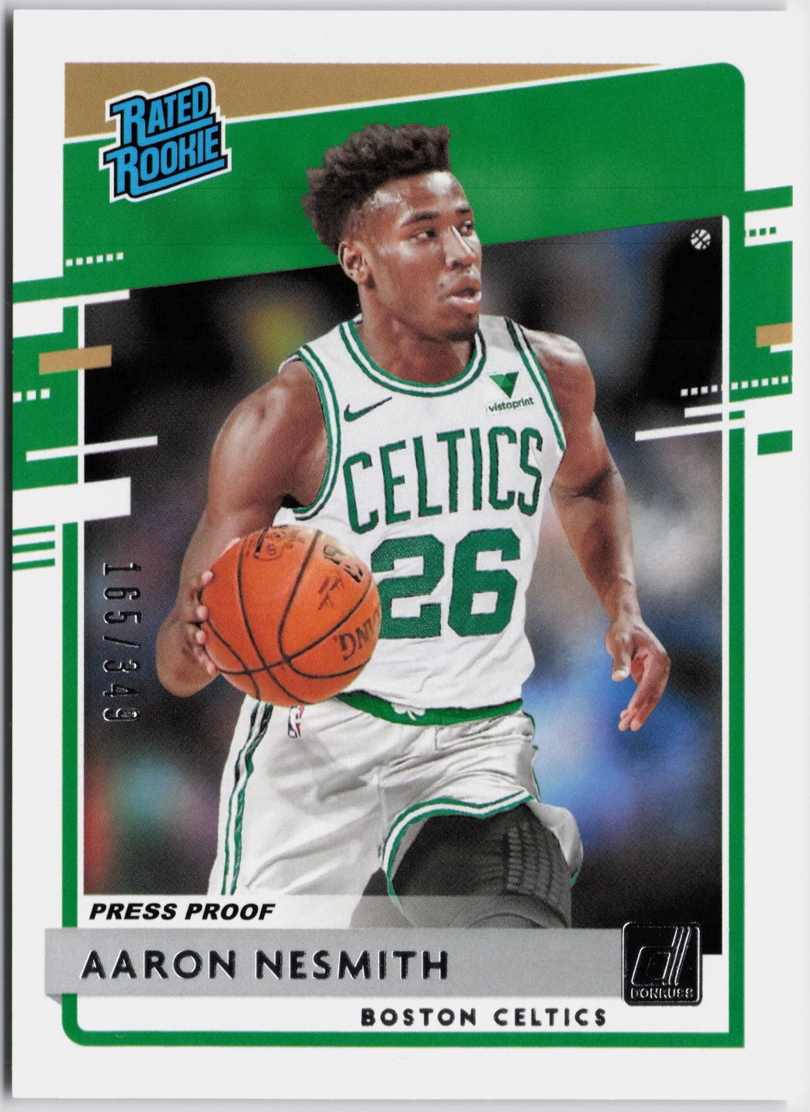 2020-21 Donruss #232 Aaron Nesmith Press Proof Silver #/349 RC Rookie