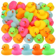 50pcs Mini Rubber Ducks Bath Toys, Multicolor Rubber Duckies Bulk, Mini Ducks...