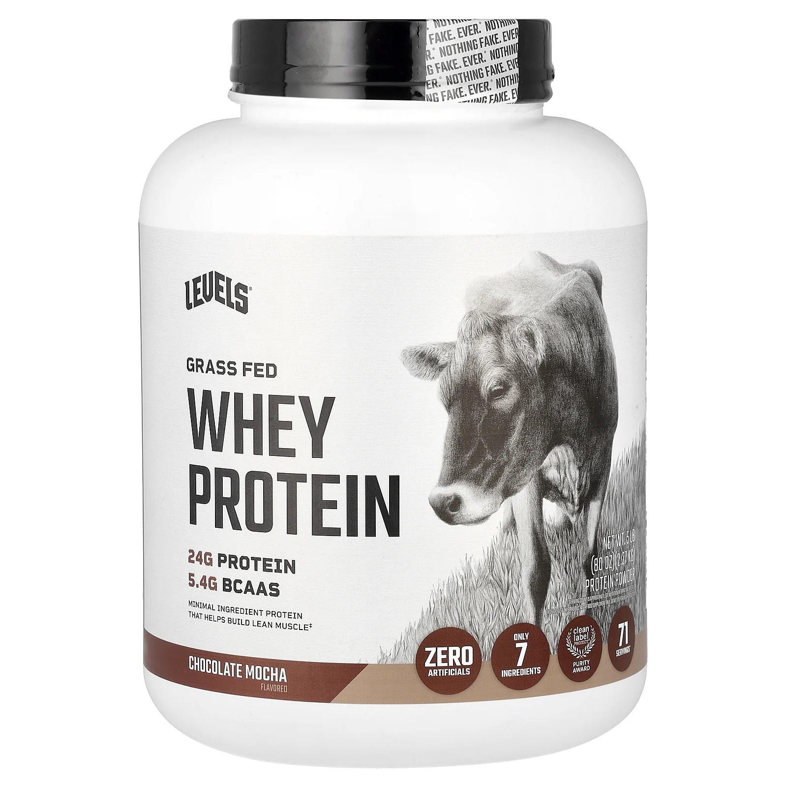 Grass Fed Whey Protein Powder, Chocolate Mocha, 5 lb (2.27 kg)