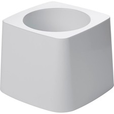 White 5 Inch Toilet Bowl Brush Holder Bathroom Accessory