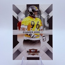Evander Hood 2009 Donruss Threads #138 Rookie Card /999 Pittsburgh Steelers . rookie card picture