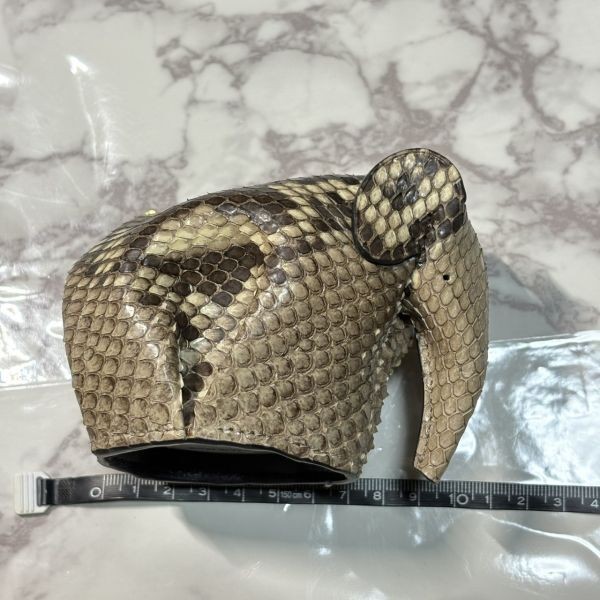 Loewe Elephant Python Pattern Coin Case Snake Ski… - image 8