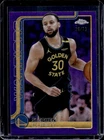 2025-26 Topps Chrome Stephen Curry Purple Wave Refractor #26/75 Warriors