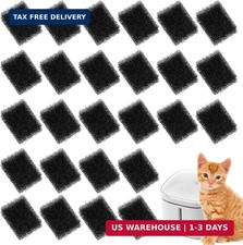 30 Pcs Black Pet Fountain Replacement Foam Filters Cat Water Filter Sponges