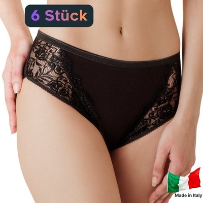 6er Pack Damen Midi Slips Unterhosen Panty Unterwäsche Frauen Größe 6/XL