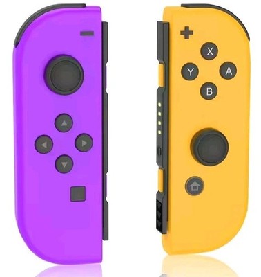 For Switch Joy Con Controllers L/R Wireless Dual Vibration Purple/Orange 