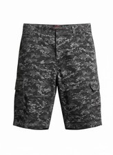 dickies mens relaxed fit black digital camo canvas ripstop cargo work shorts 34