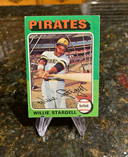 Topps 1975 Willie Stargell #100 Pittsburgh Pirates Autographed Baseball Card