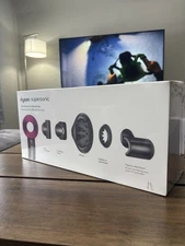 Dyson Supersonic Hair Dryer with Attachments Iron/Fuschia Brand New In Box