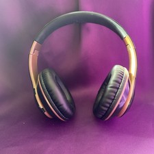 Cuffie wireless Bluetooth S6, nero e oro, super bassi, tipo C, P&P omaggio.