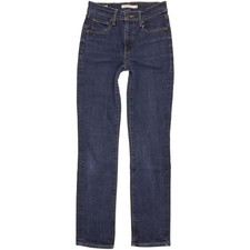 Levi's 724 Jeans donna blu dritto slim elasticizzato W26 L30 (107045)