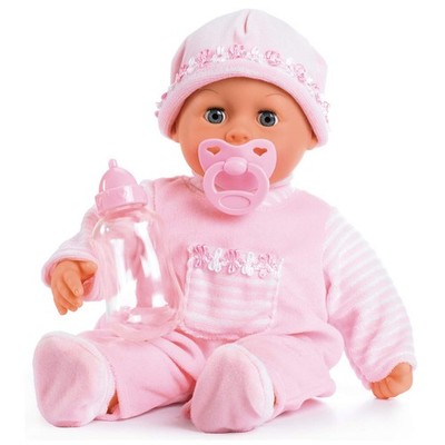 Bayer Design 93824CK Babypuppe interaktiv, sprechend, Schlafaugen, weicher Körpe