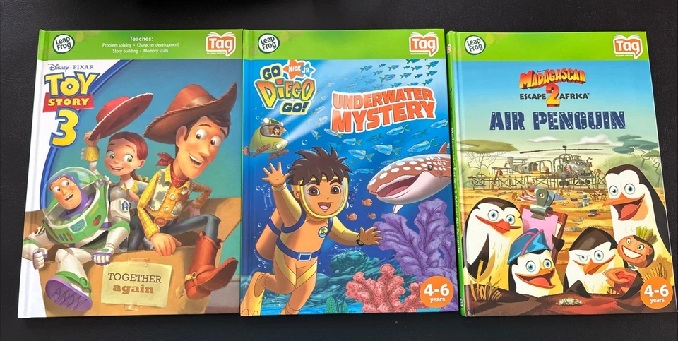 Sistema de lectura de etiquetas Leapfrog con 8 libros, bolígrafo y estuche FUNCIONA Foto 4 de 4