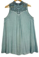 blu heaven crochet lace bib mini dress rayon blue Small Soft Flow