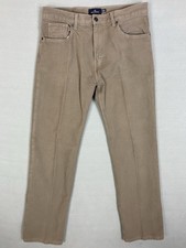 M&S Blue Harbour Brown Moleskin Trousers Mens W34 L33 Classic Fit Casual
