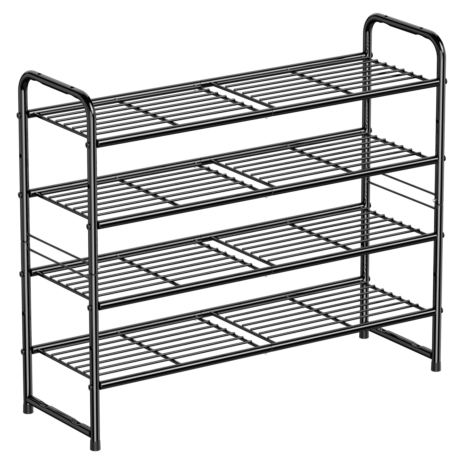 4-Tier Shoe Rack Holds 20-25 Pairs Entryway Storage Organizer-image
