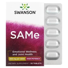 2 X Swanson, SAMe, High Potency, 400 mg, 30 Tablets