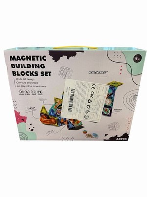 Magnetic Toys 68 Pcs Magnet Building Tiles 3D Magnetic Building Blocks Set