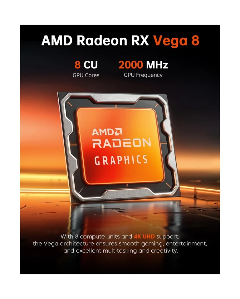 ACEMAGIC Mini Gaming PC 32GB RAM 1TB SSD AMD Ryzen 7 5825U 11 Pro (Up to 3.6G... - Image 3 of 4