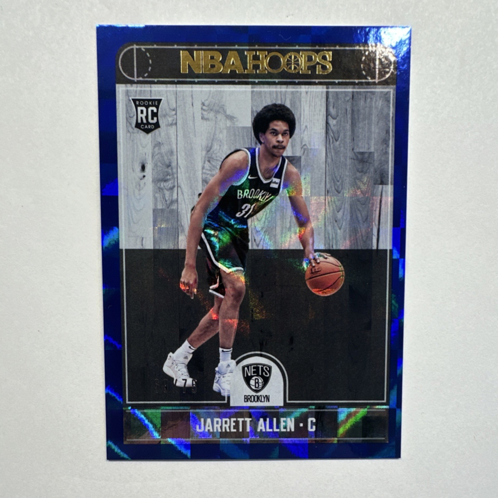 Panini 2017-18 Hoops Blue Checkerboard #272 Jarrett Allen Brooklyn Nets 68/75