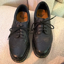 Dr. Martens Men s Black Leather Wingtip Brogue Oxford Dress Shoes US 10