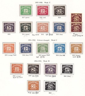 GB 1937 to 1955 Selection of Postage Dues SG D27/D44 Cat.£400