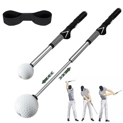 Retractable Golf Swing Trainer, Golf Grip Training Aid for