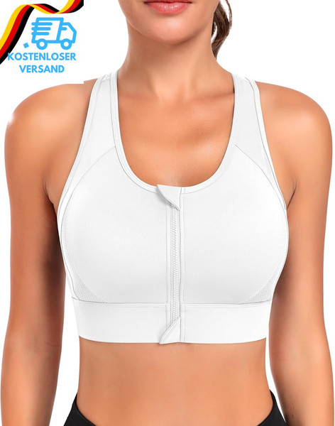 Joygirl Sport Bh Damen Starker Halt Push Up Ohne BüGel Yoga Bh ReißVerschluss Vo-image