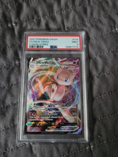Pokémon Fusion Strike Mew VMAX 114/264 Full Art Holo Ultra Rare PSA 9