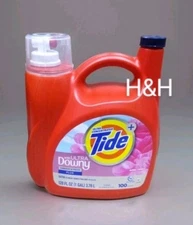 Tide April Fresh Downy Scented Liquid Laundry Detergent 100 Loads international 