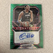 Panini Prizm Liz Cambage Autograph /25 Green Pulsar Las Vegas Aces 2021