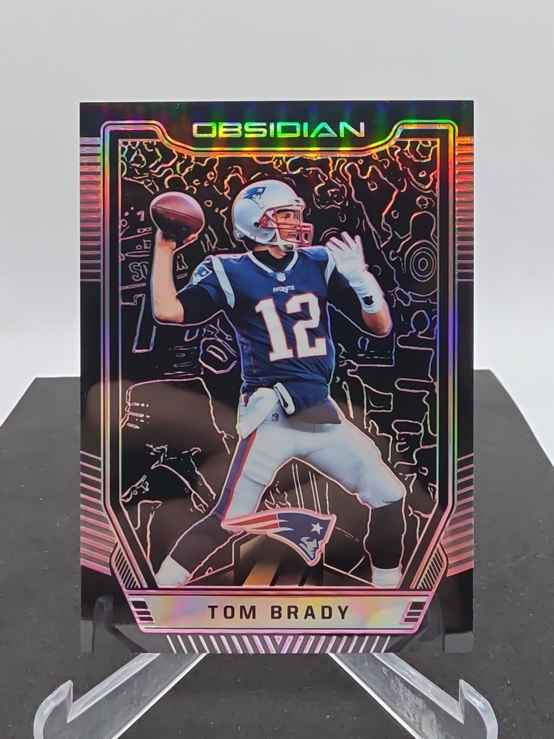 2018 Panini Obsidian Tom Brady - Electric Etch Purple 56/75 SSP HOF GOAT