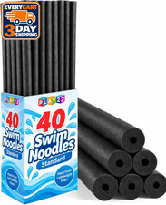 Play22 Bulk 40 Pack Pool Noodles - Extra Dense Foam Swim Noodle