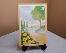 75th Birthday Outdoor Path/Field Themed Greeting Card by Magic Moments