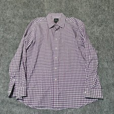 Jos A Bank Mens Traveler Shirt Size L Pink Wh...
