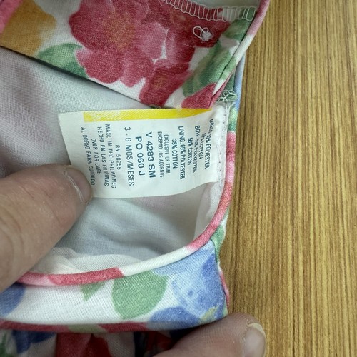 Girls Dress Size 3-6 Months Floral Easter Bow Accent Front & Back with Petticoat - Bild 7 von 7